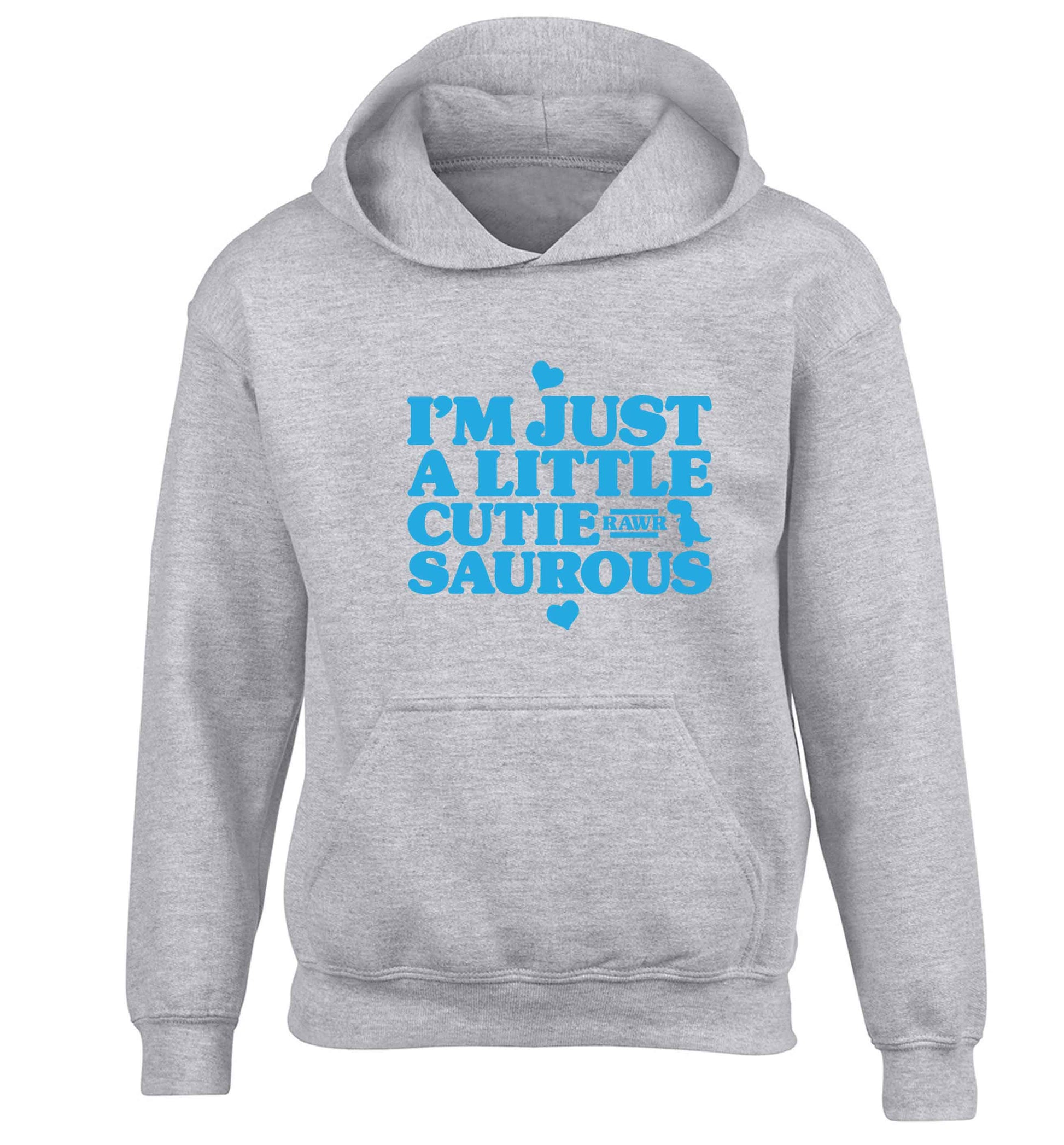 I'm just a little cutiesaurous children's grey hoodie 12-13 Years