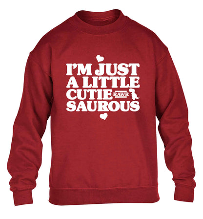I'm just a little cutiesaurous children's grey sweater 12-13 Years