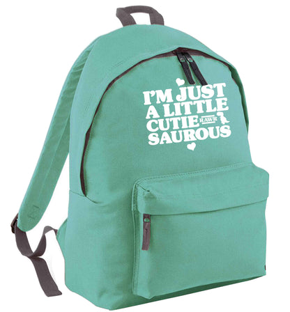 I'm just a little cutiesaurous mint adults backpack