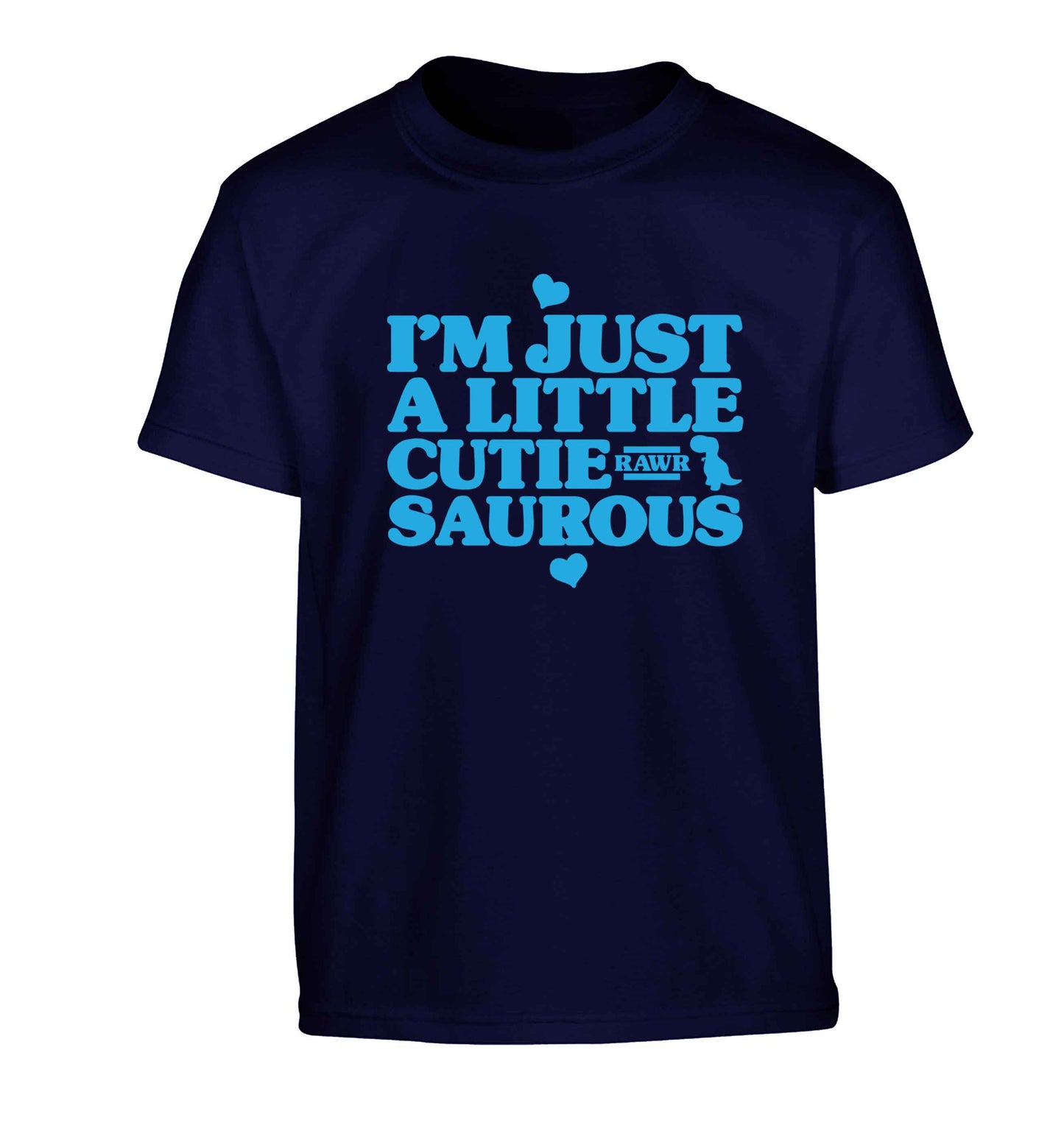 I'm just a little cutiesaurous Children's navy Tshirt 12-13 Years