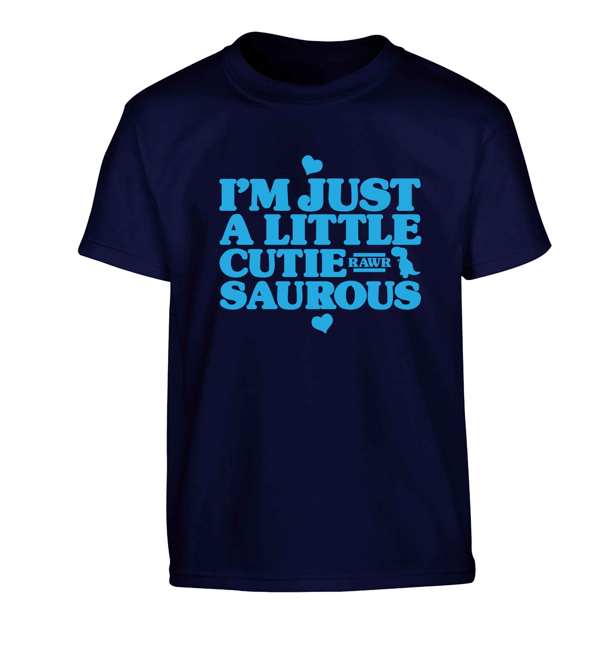 I'm just a little cutiesaurous Children's navy Tshirt 12-13 Years