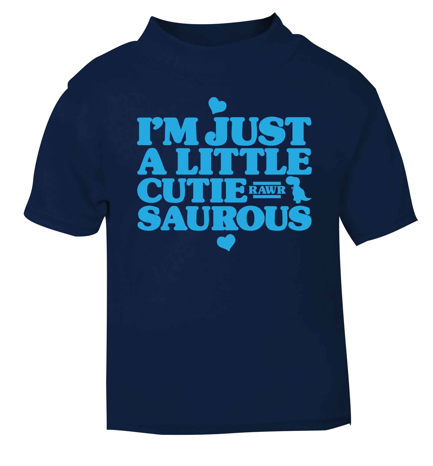 I'm just a little cutiesaurous navy baby toddler Tshirt 2 Years