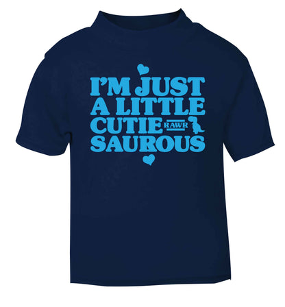 I'm just a little cutiesaurous navy baby toddler Tshirt 2 Years