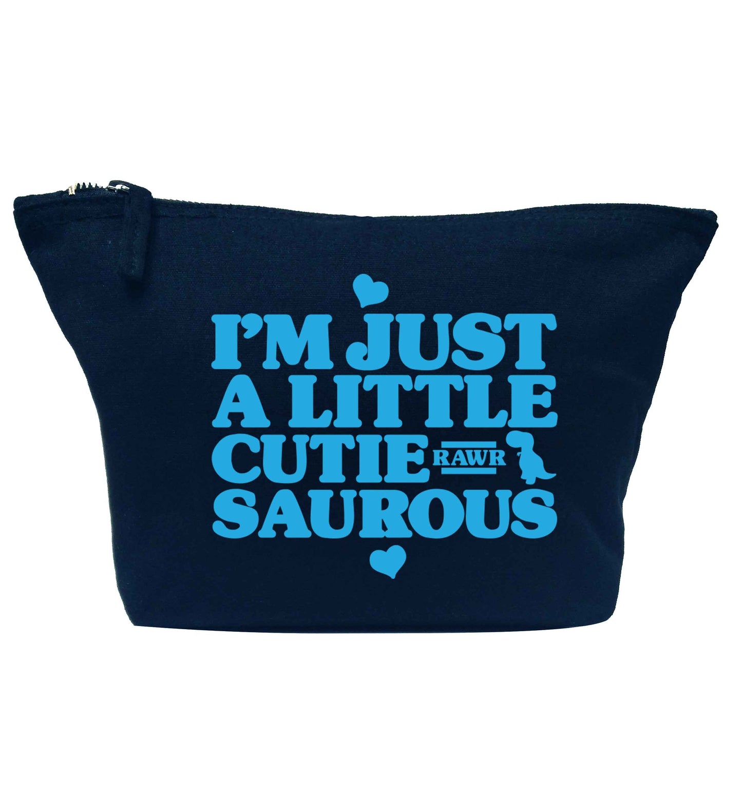 I'm just a little cutiesaurous navy makeup bag