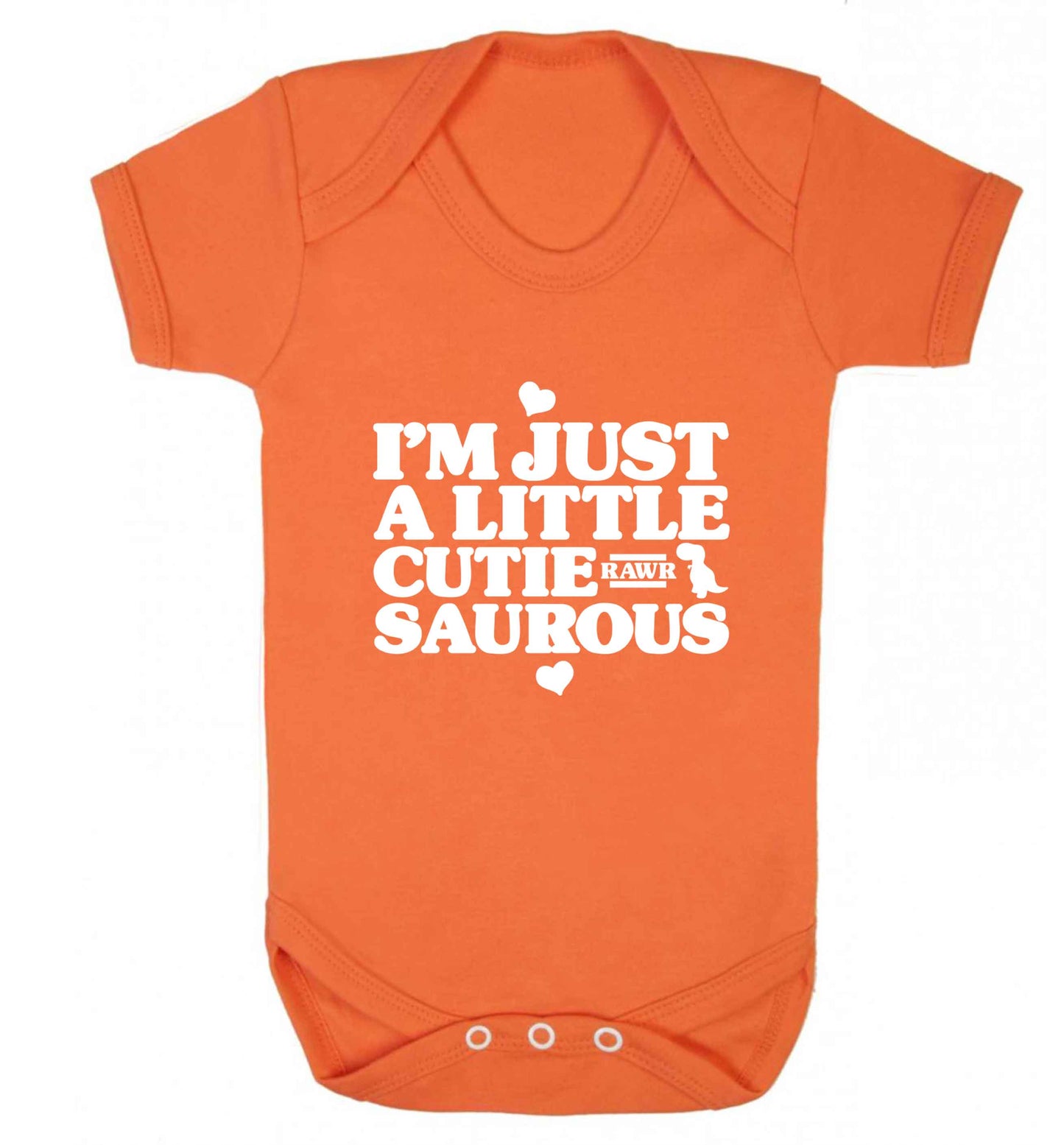 I'm just a little cutiesaurous baby vest orange 18-24 months