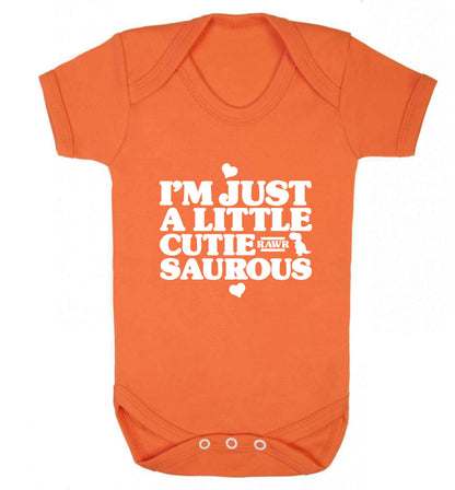 I'm just a little cutiesaurous baby vest orange 18-24 months