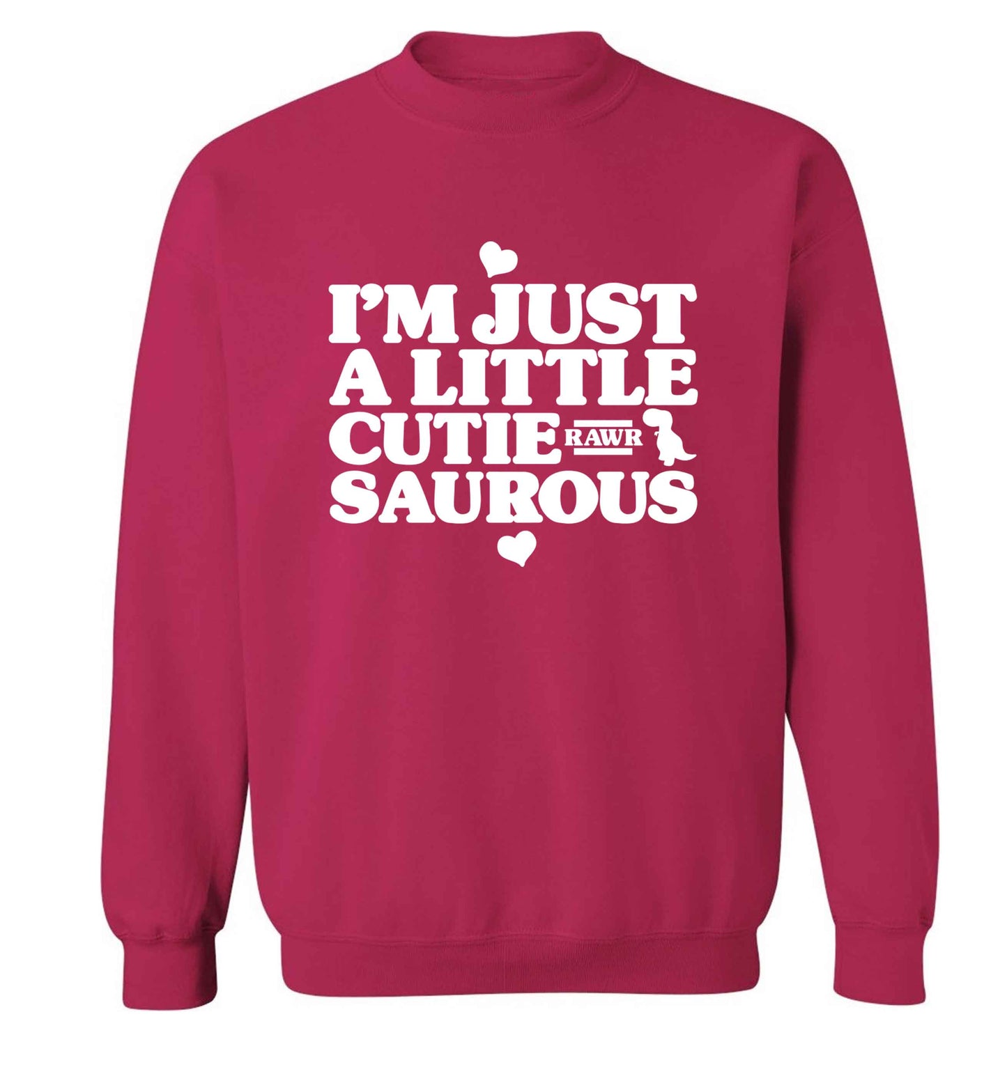 I'm just a little cutiesaurous adult's unisex pink sweater 2XL