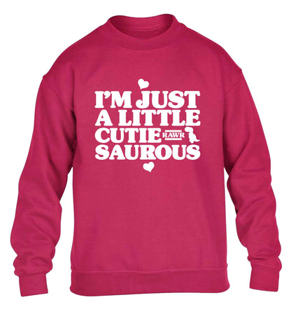 I'm just a little cutiesaurous children's pink sweater 12-13 Years