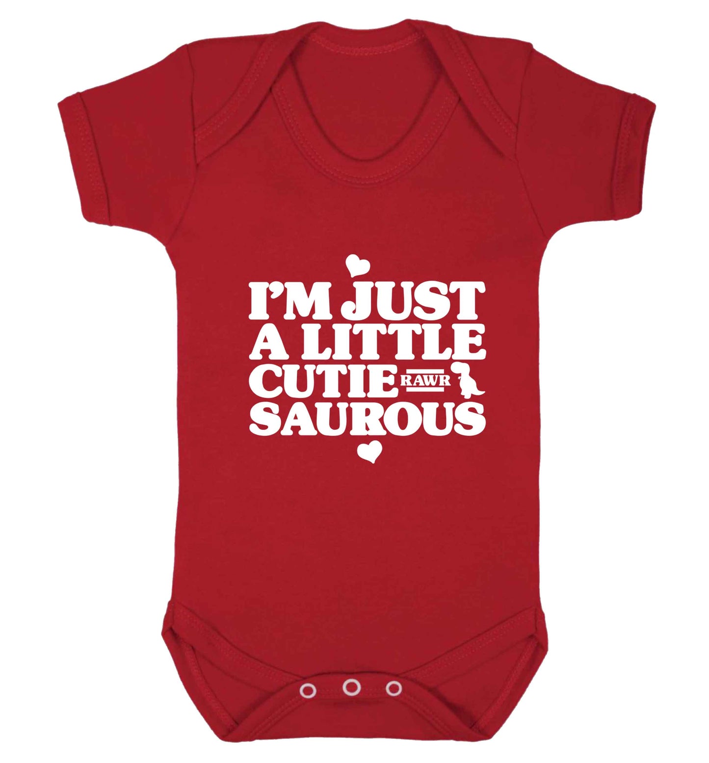 I'm just a little cutiesaurous baby vest red 18-24 months