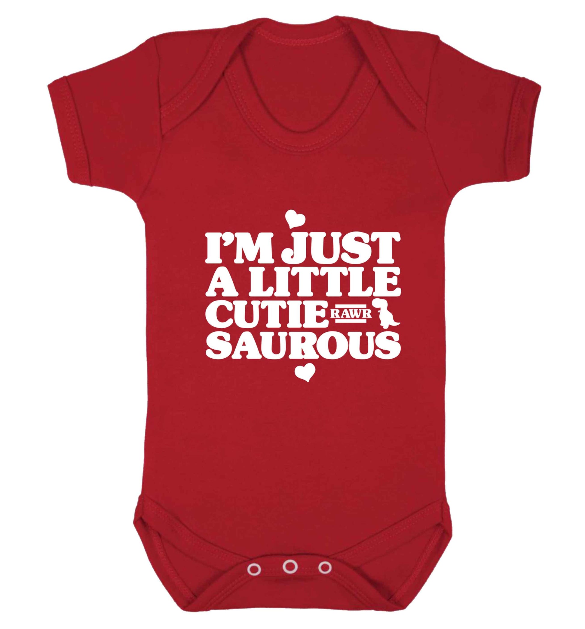 I'm just a little cutiesaurous baby vest red 18-24 months