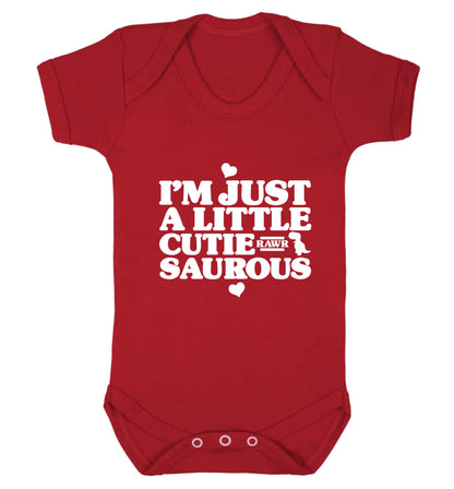 I'm just a little cutiesaurous baby vest red 18-24 months