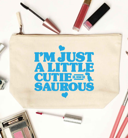 I'm just a little cutiesaurous natural makeup bag