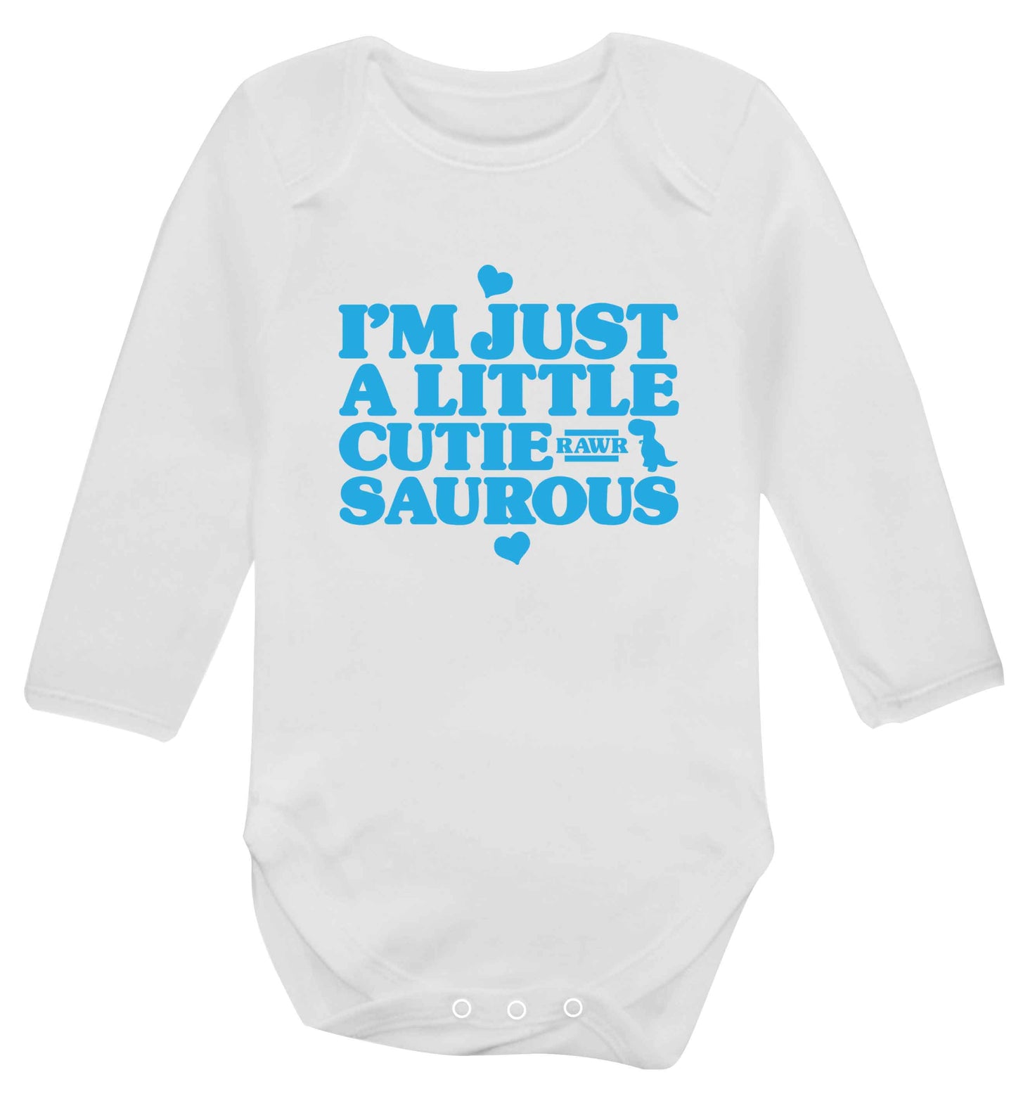 I'm just a little cutiesaurous baby vest long sleeved white 6-12 months