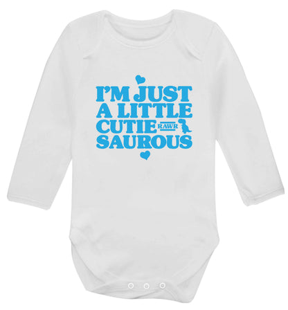 I'm just a little cutiesaurous baby vest long sleeved white 6-12 months