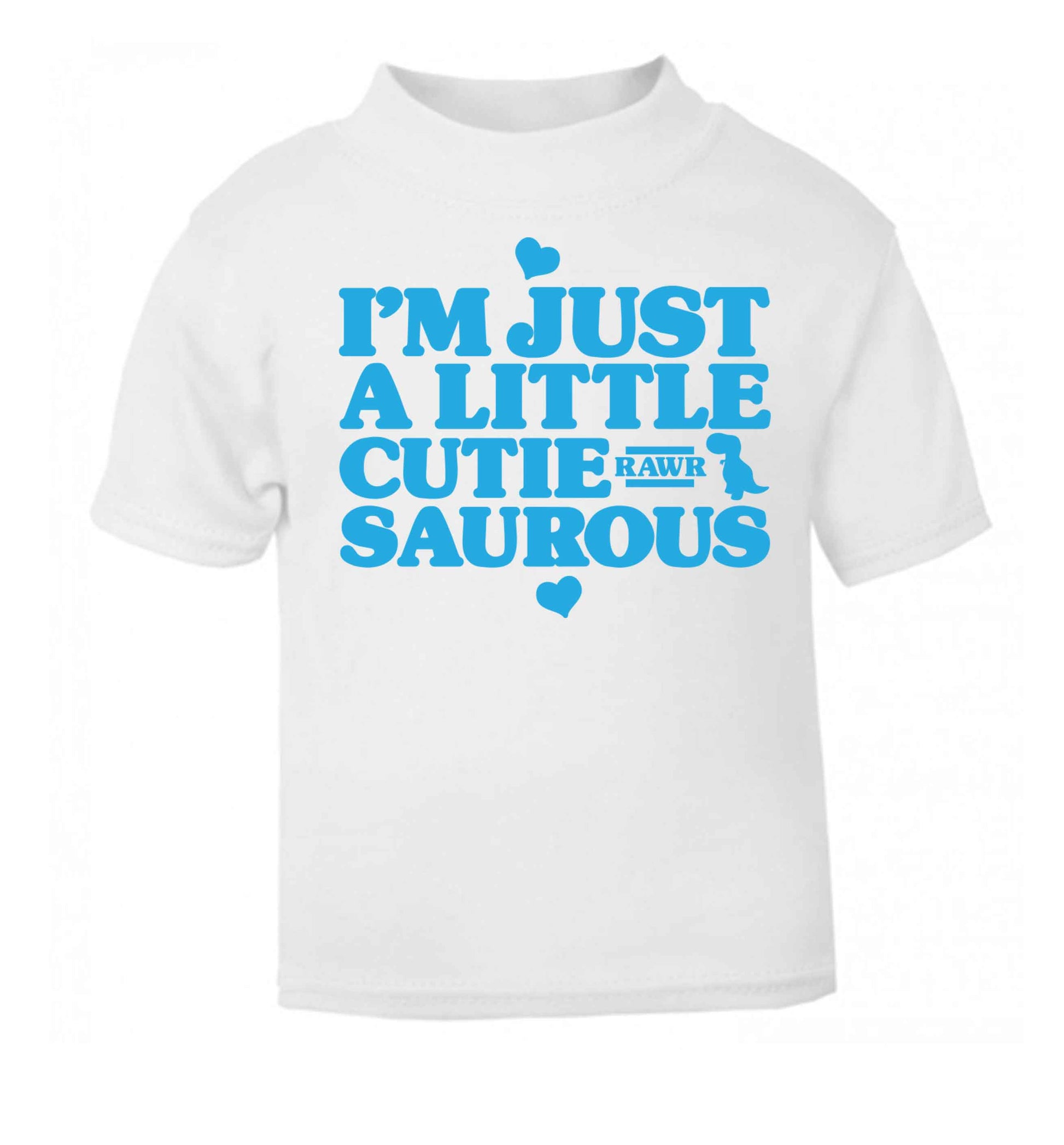 I'm just a little cutiesaurous white baby toddler Tshirt 2 Years