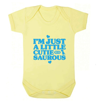 I'm just a little cutiesaurous baby vest pale yellow 18-24 months