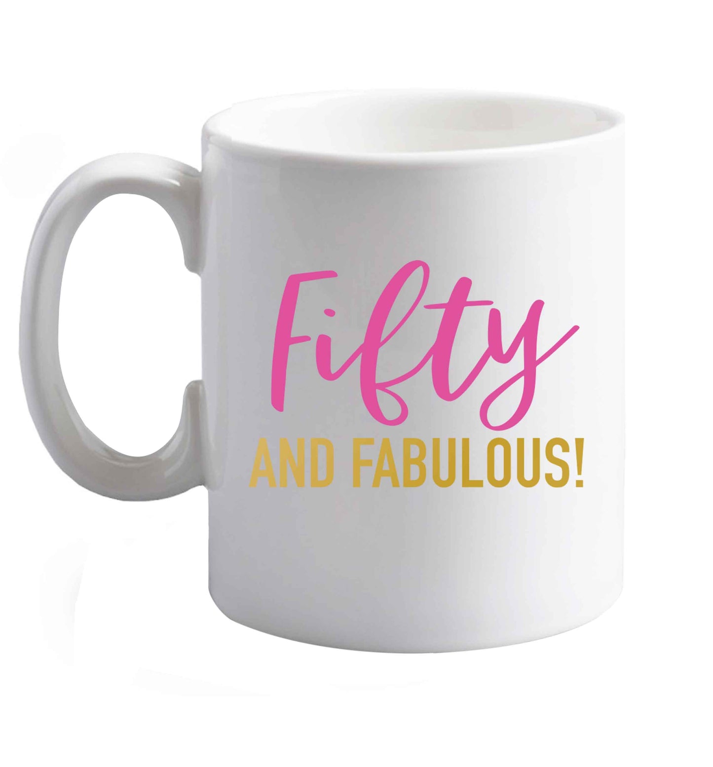 10 oz Favourite Type Pan Pancake ceramic mug right handed