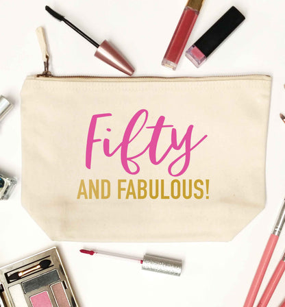Fifty and fabulous natural makeup bag