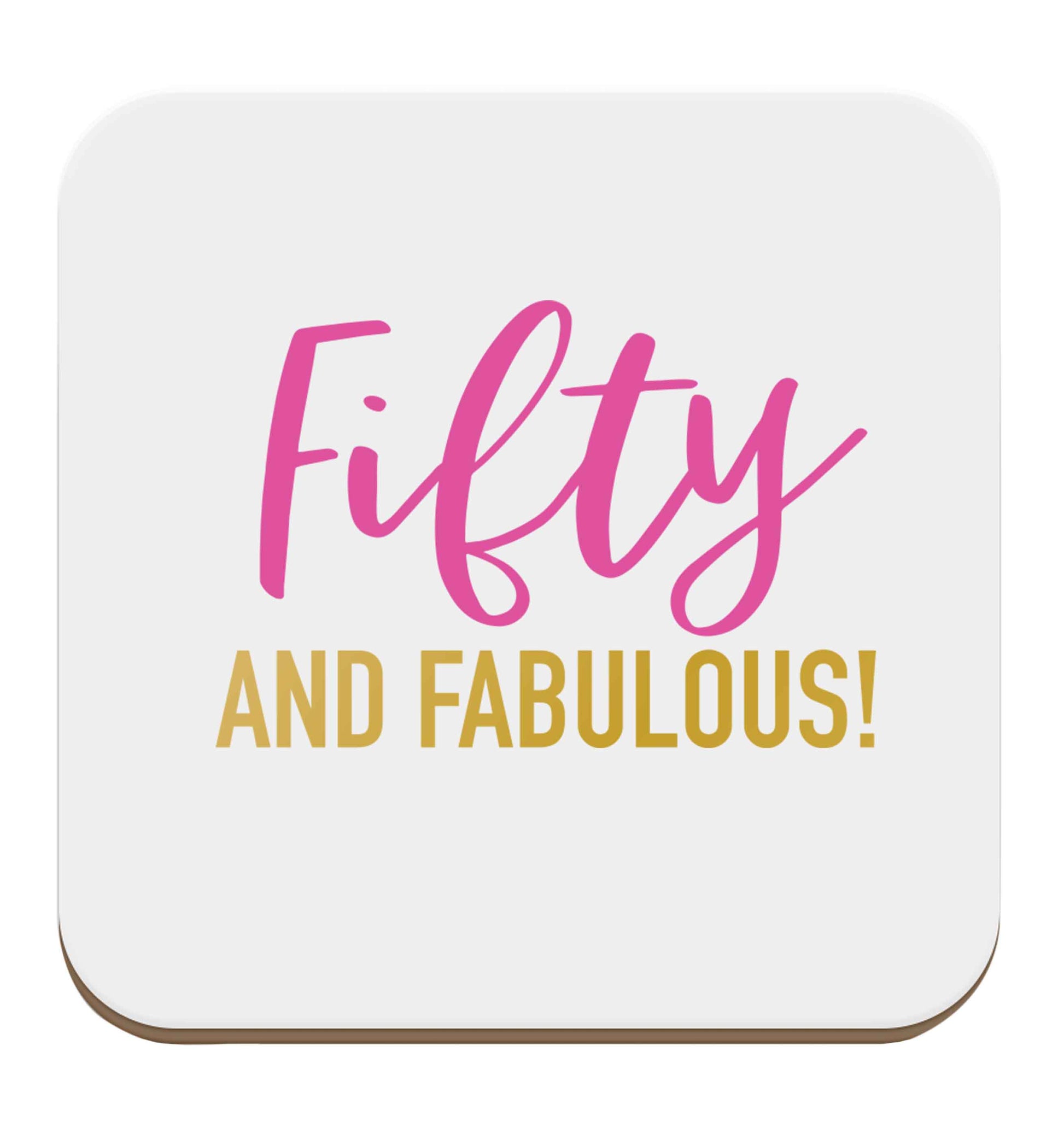 Fifty and fabulous set of four coasters
