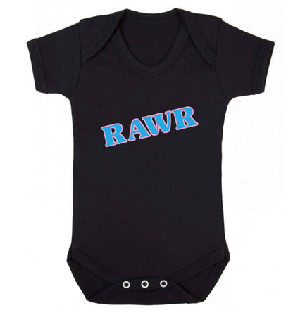Rawr baby vest black 18-24 months