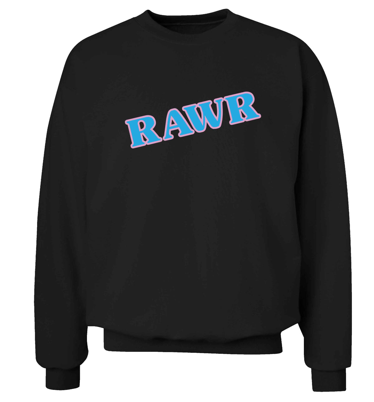 Rawr adult's unisex black sweater 2XL