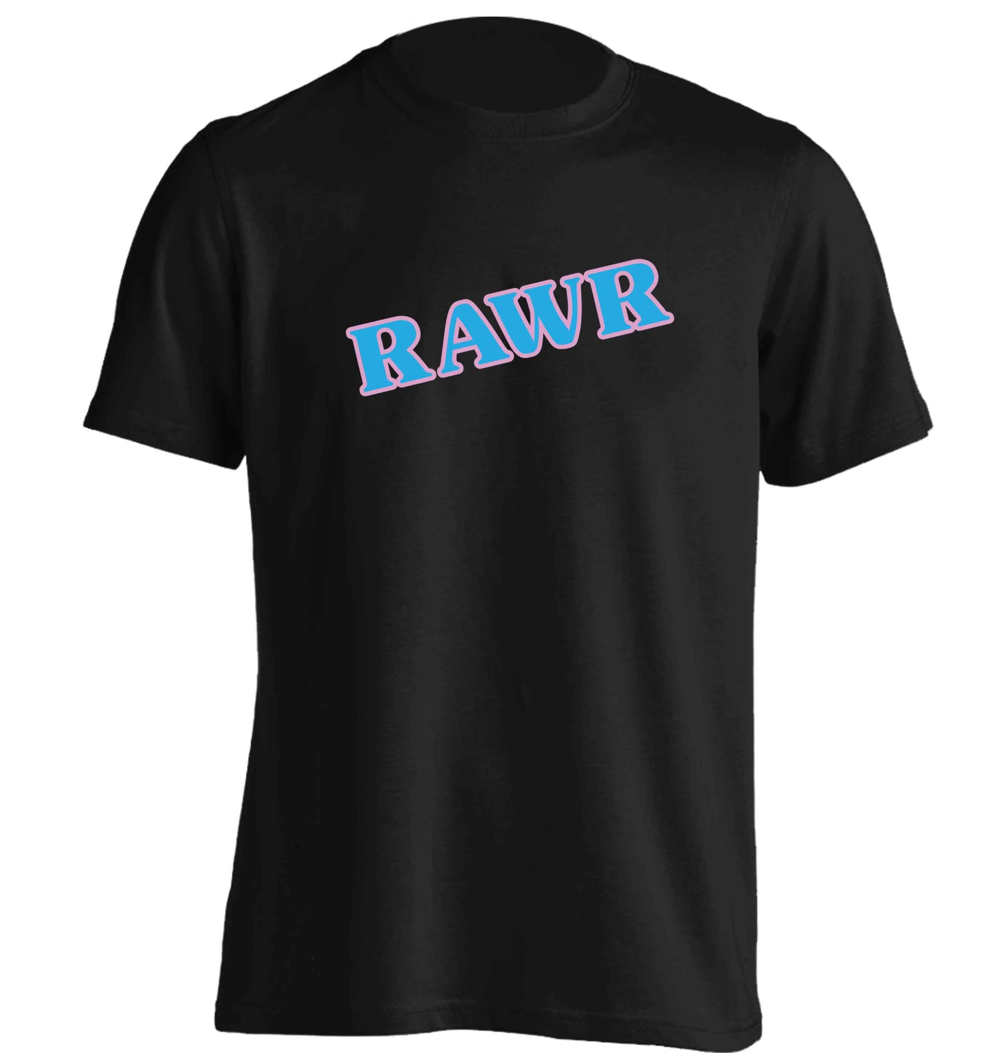 Rawr adults unisex black Tshirt 2XL