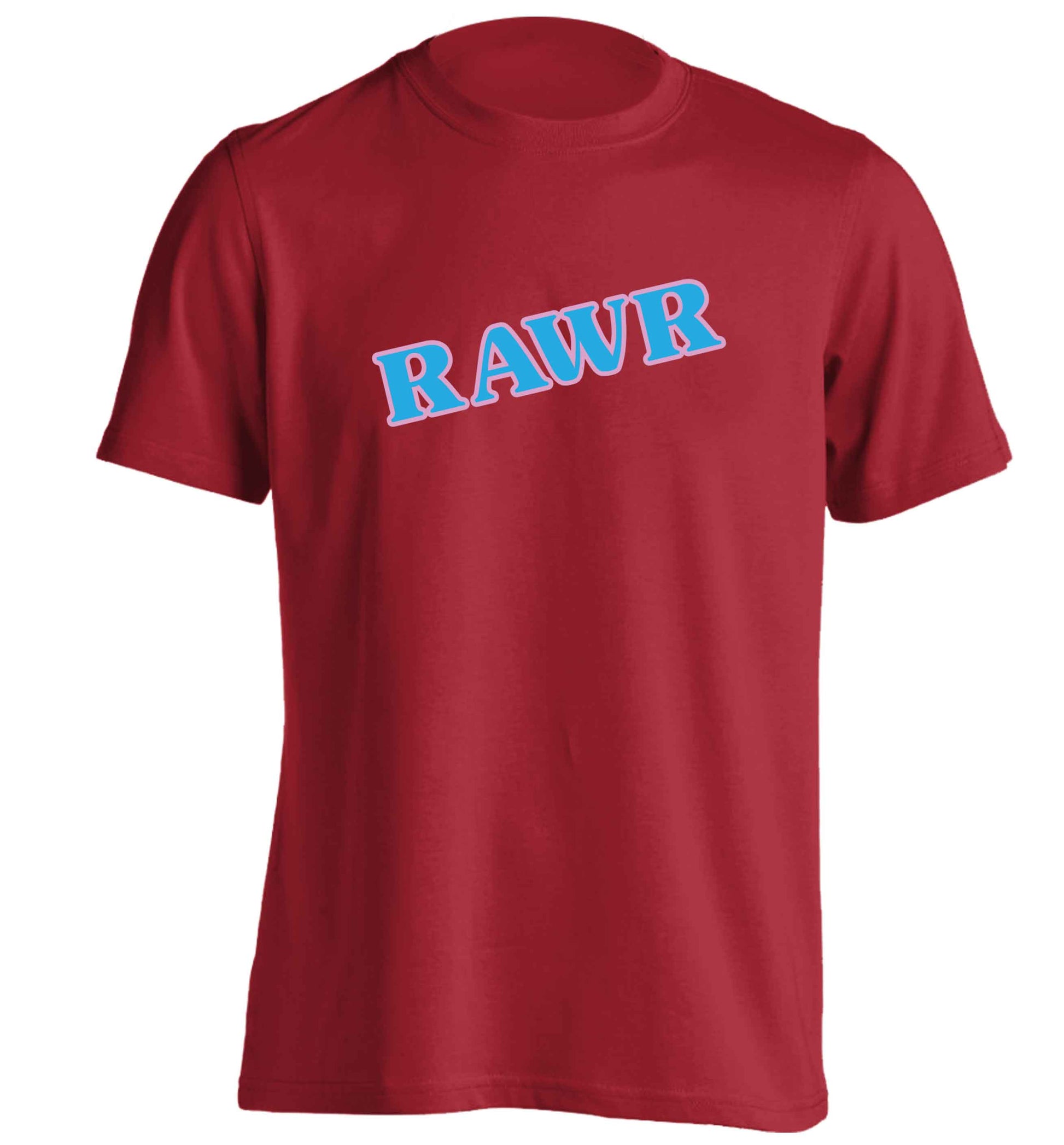 Rawr adults unisex red Tshirt 2XL