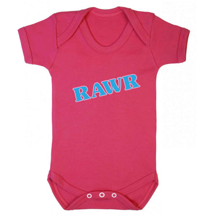 Rawr baby vest dark pink 18-24 months