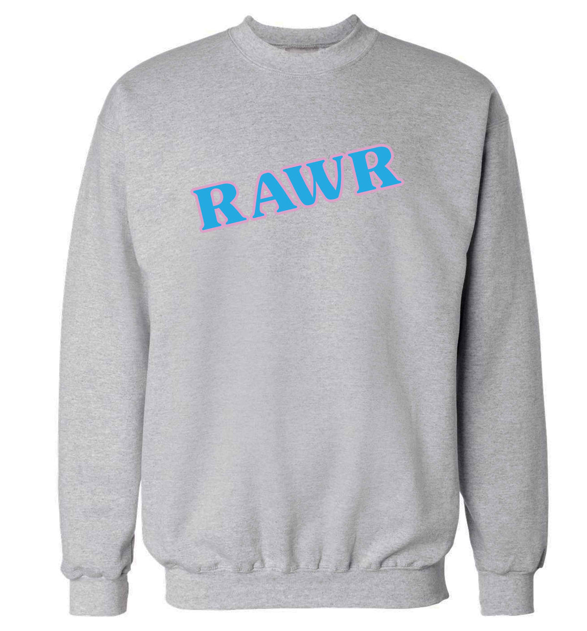 Rawr adult's unisex grey sweater 2XL