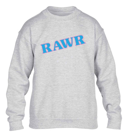 Rawr children's grey sweater 12-13 Years