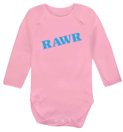 Rawr baby vest long sleeved pale pink 6-12 months