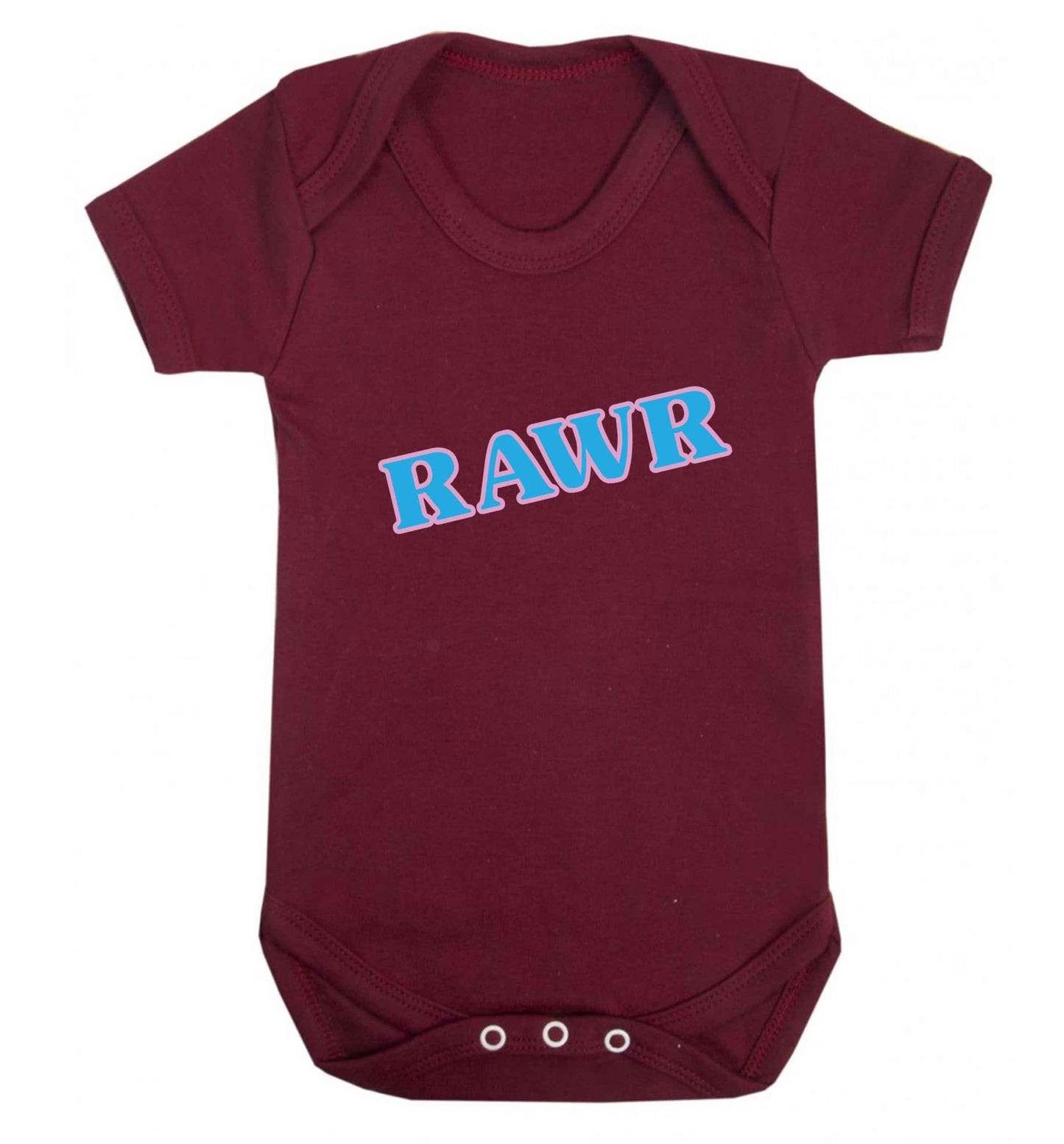 Rawr baby vest maroon 18-24 months