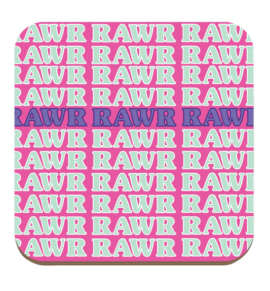 Rawr set of four coasters