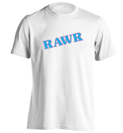 Rawr adults unisex white Tshirt 2XL
