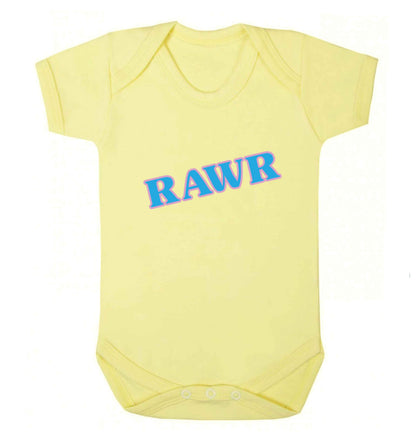 Rawr baby vest pale yellow 18-24 months