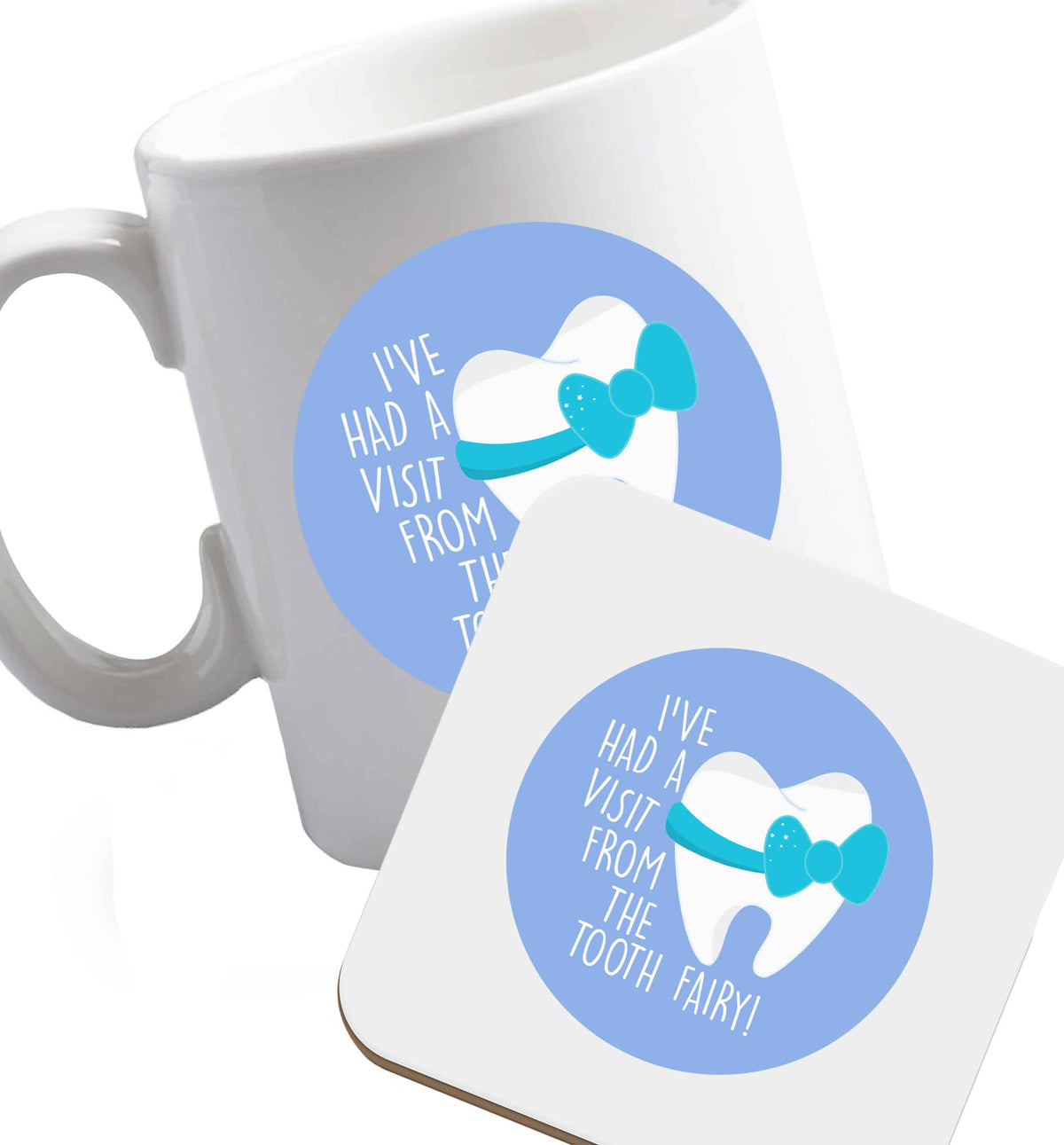 10 oz Favourite Type Pan Pancake ceramic mug and coaster set right handed