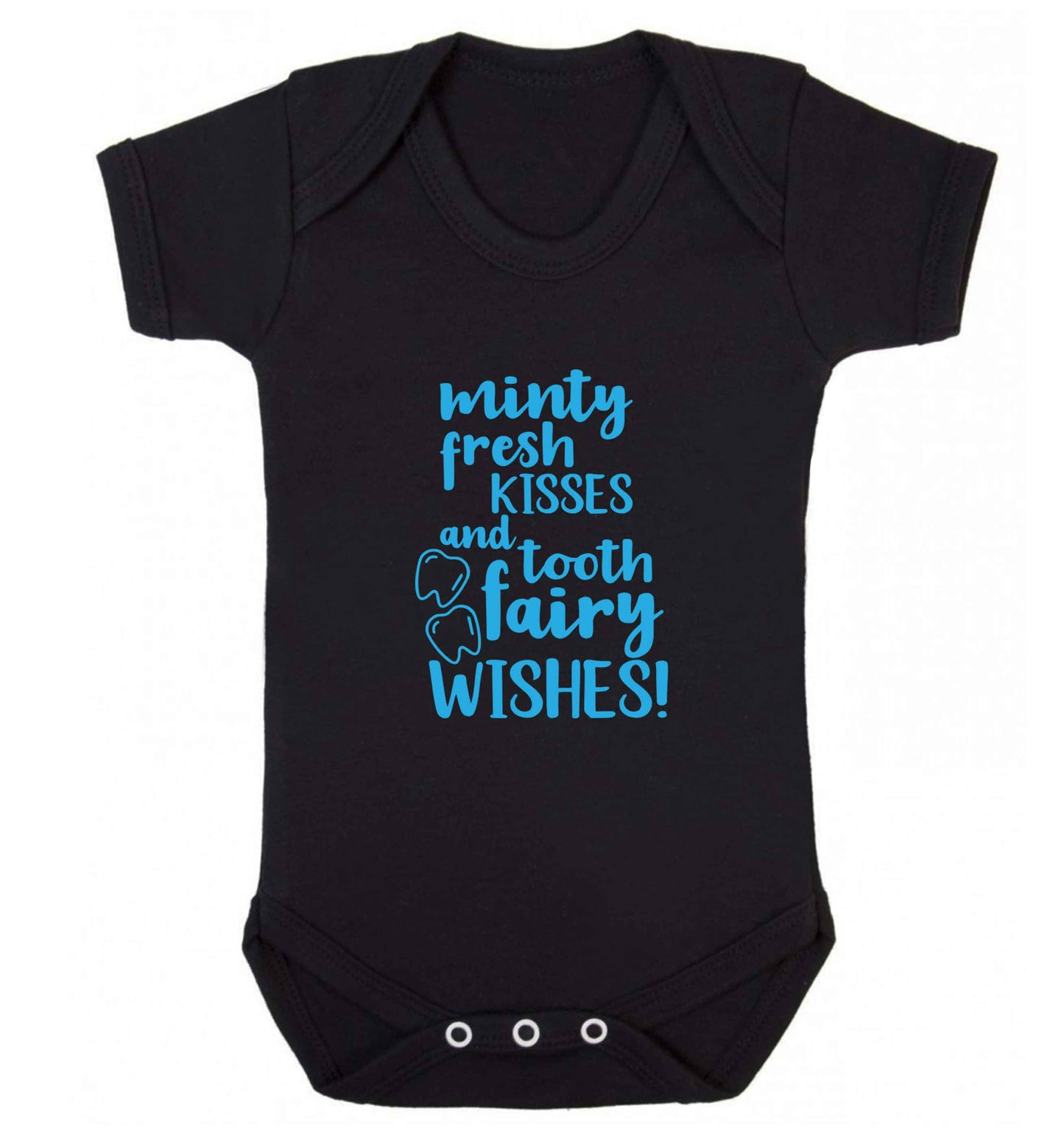 Minty Kisses Tooth Fairy baby vest black 18-24 months