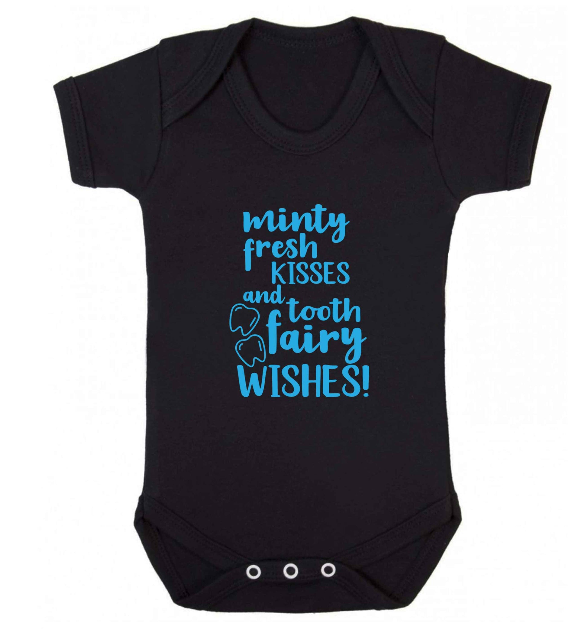 Minty Kisses Tooth Fairy baby vest black 18-24 months
