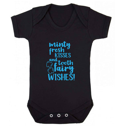 Minty Kisses Tooth Fairy baby vest black 18-24 months