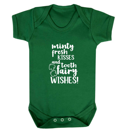 Minty Kisses Tooth Fairy baby vest green 18-24 months