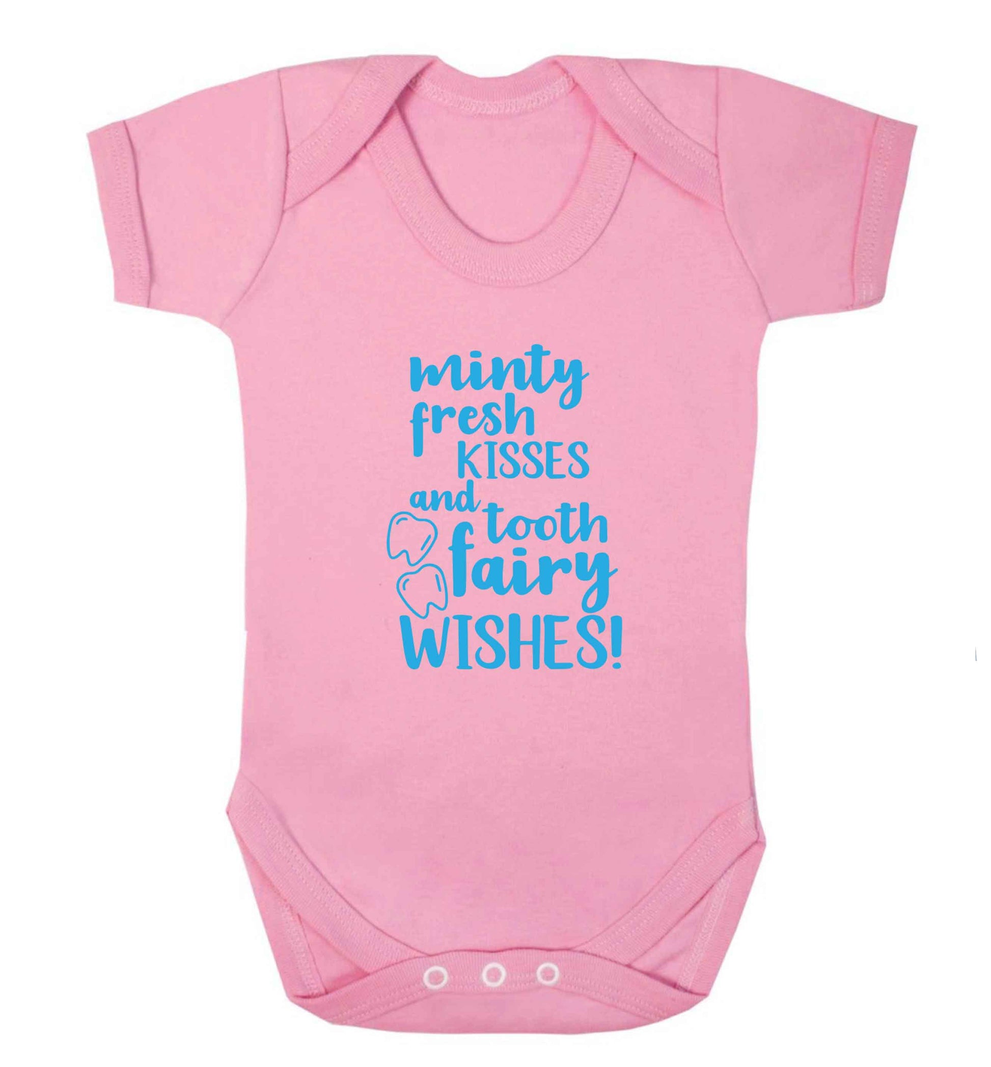 Minty Kisses Tooth Fairy baby vest pale pink 18-24 months