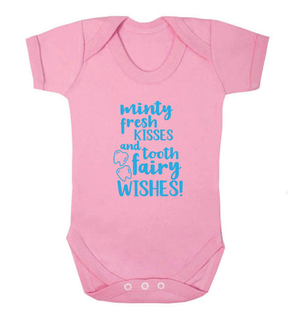 Minty Kisses Tooth Fairy baby vest pale pink 18-24 months