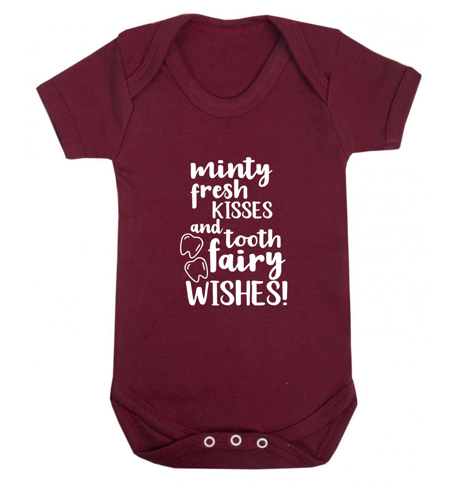 Minty Kisses Tooth Fairy baby vest maroon 18-24 months