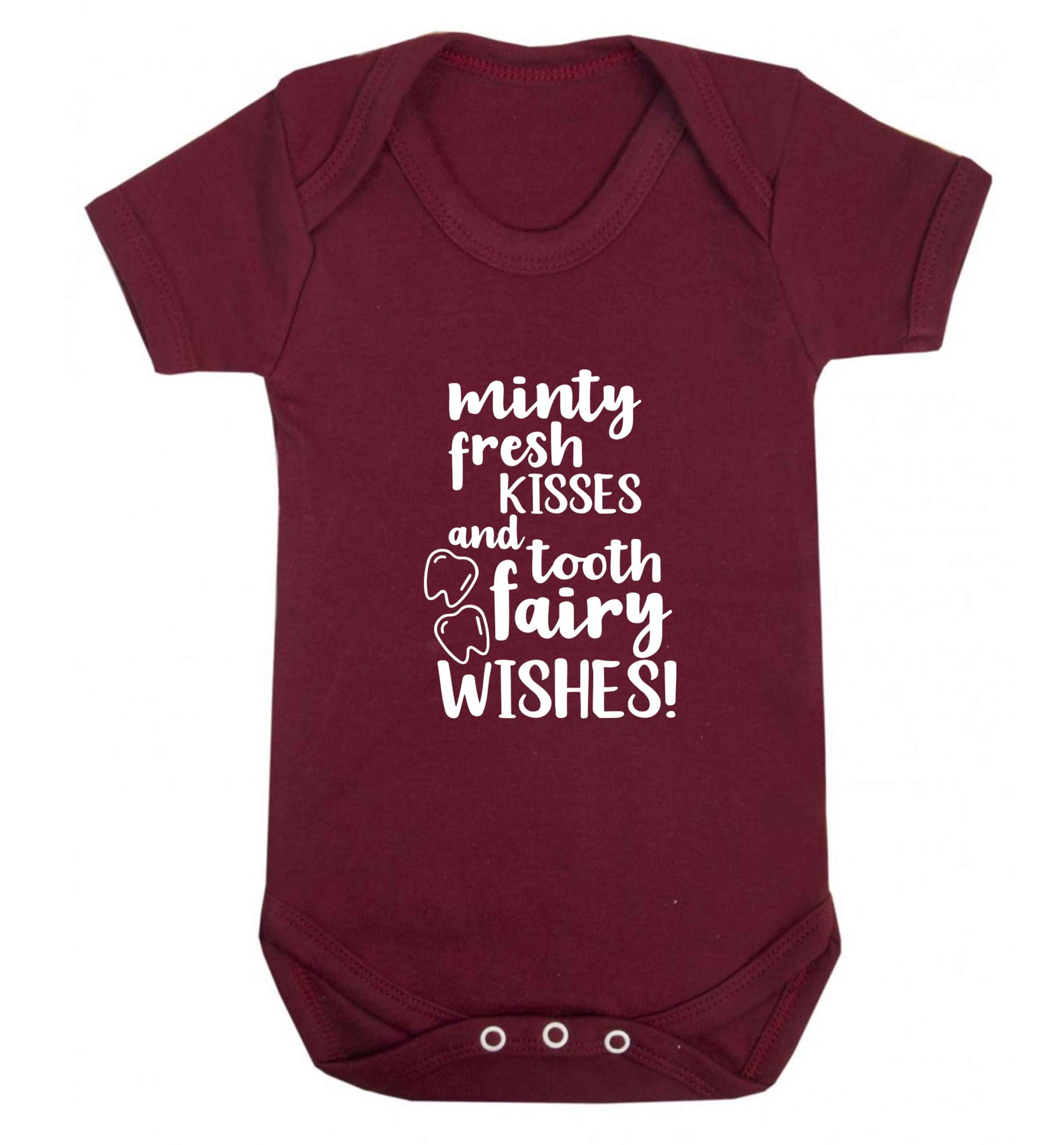 Minty Kisses Tooth Fairy baby vest maroon 18-24 months