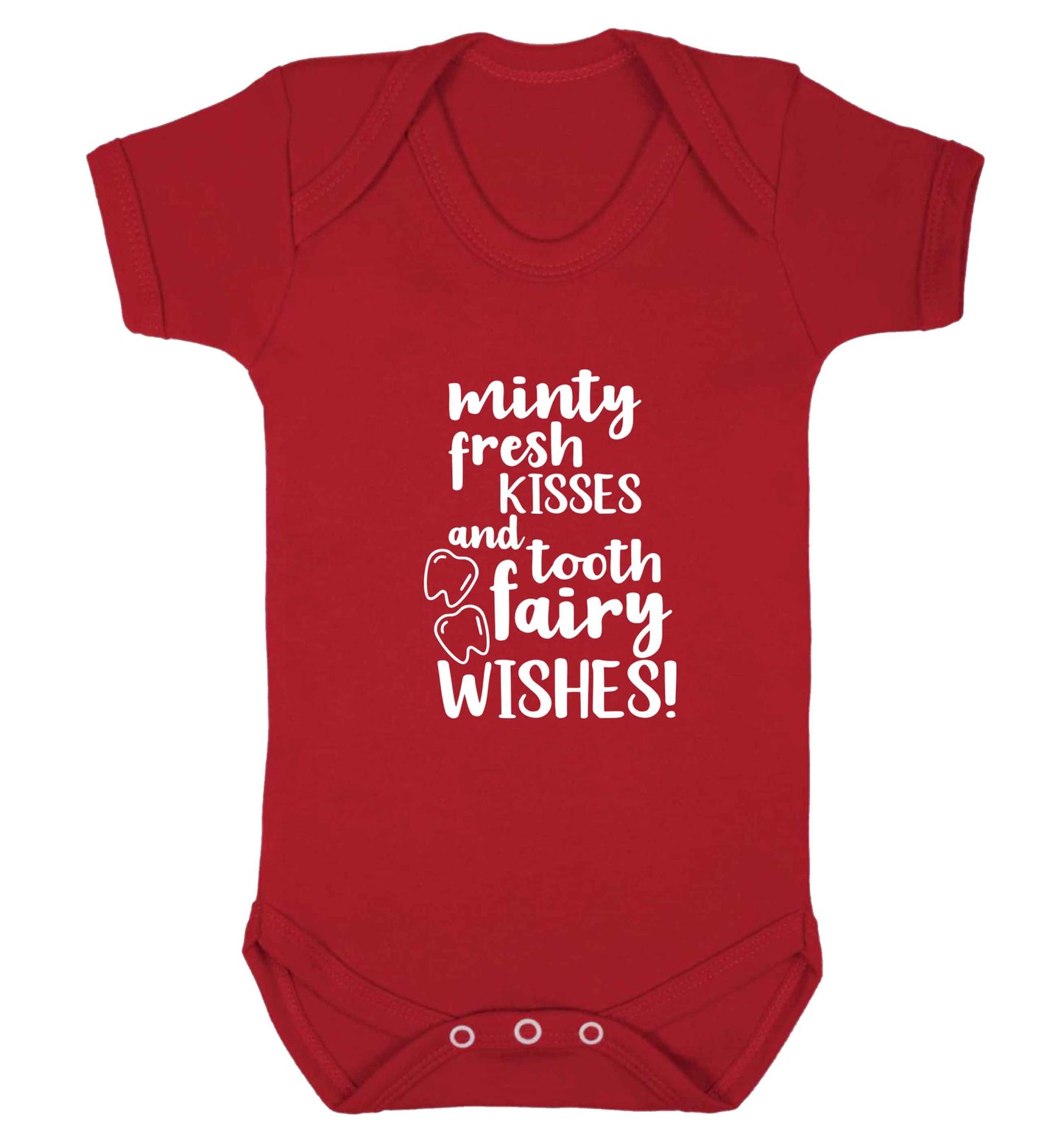 Minty Kisses Tooth Fairy baby vest red 18-24 months