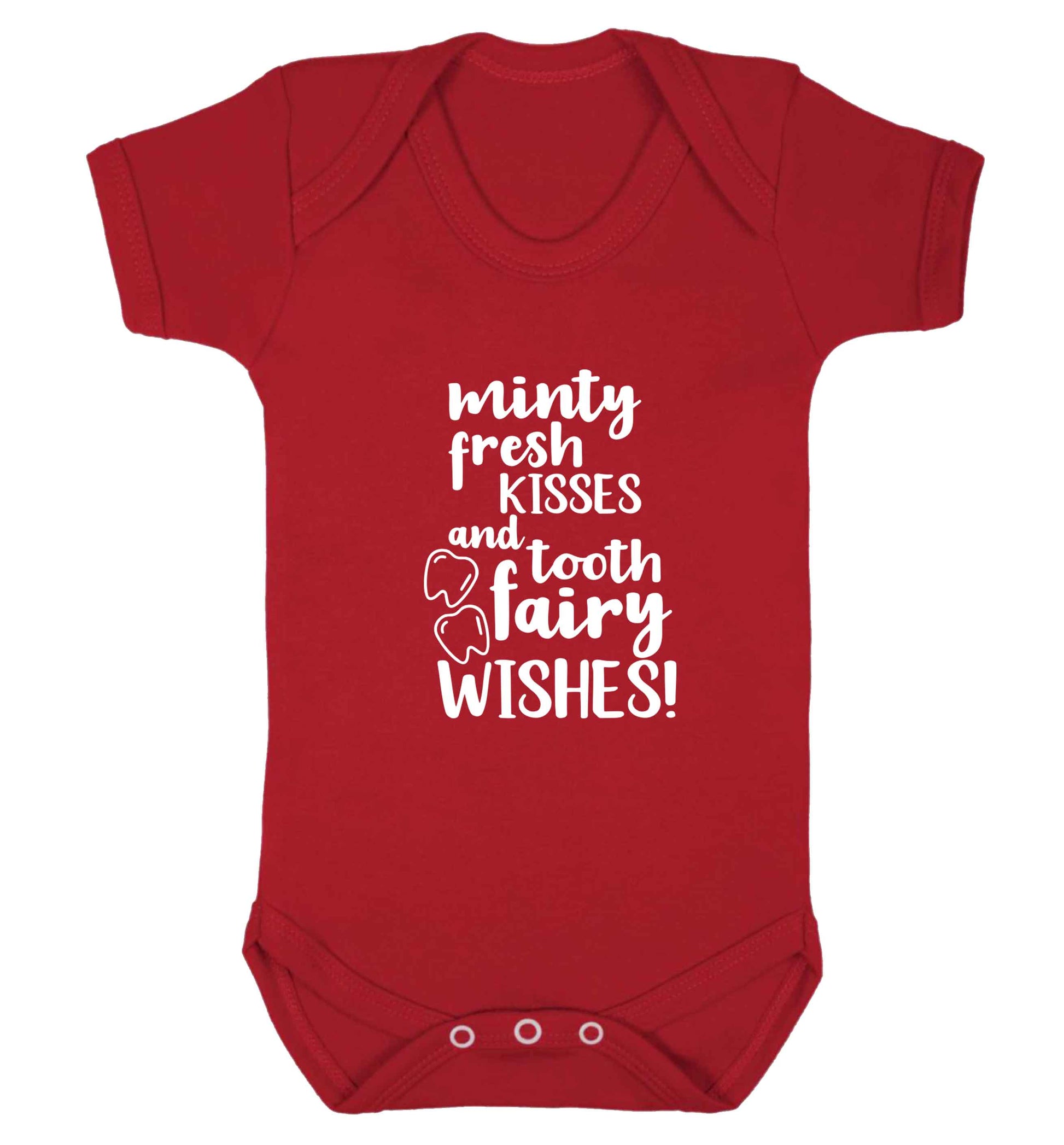 Minty Kisses Tooth Fairy baby vest red 18-24 months