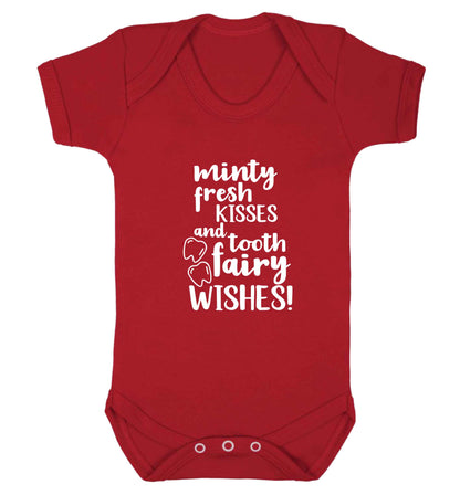 Minty Kisses Tooth Fairy baby vest red 18-24 months