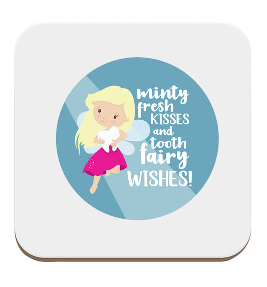 Minty Kisses Tooth Fairy set of four coasters