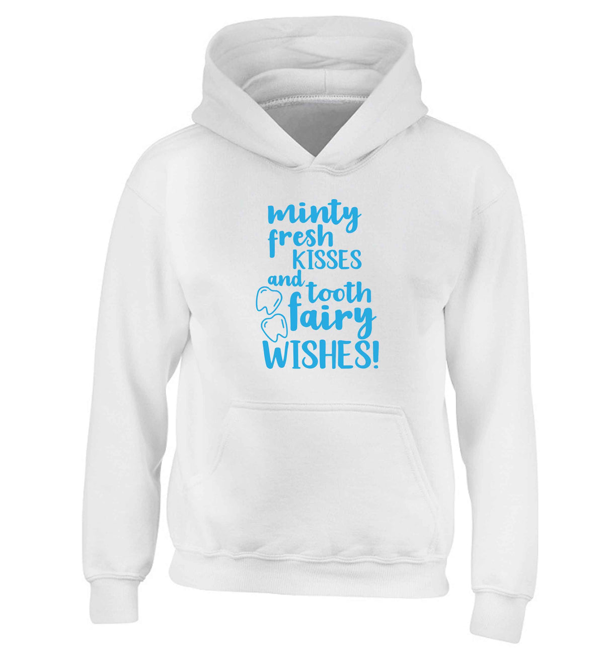 Minty Kisses Tooth Fairy children's white hoodie 12-13 Years