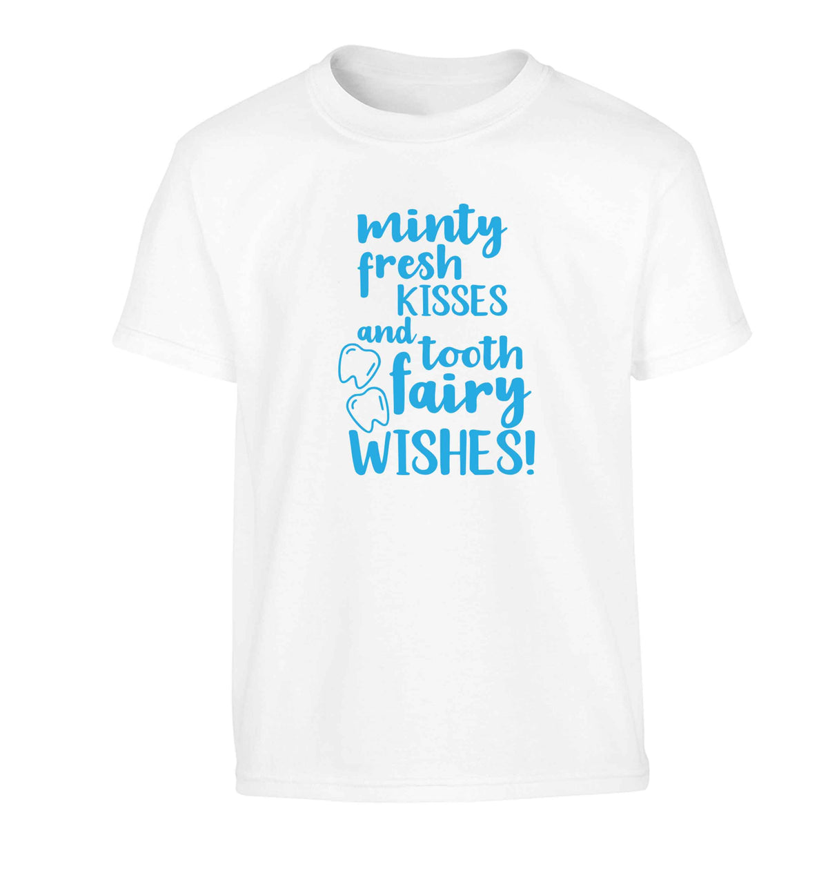 Minty Kisses Tooth Fairy Children's white Tshirt 12-13 Years